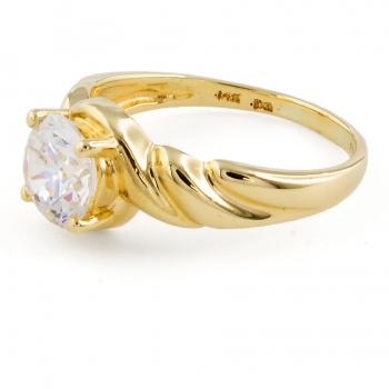 14ct Gold Cubic Zirconia Ring Size N